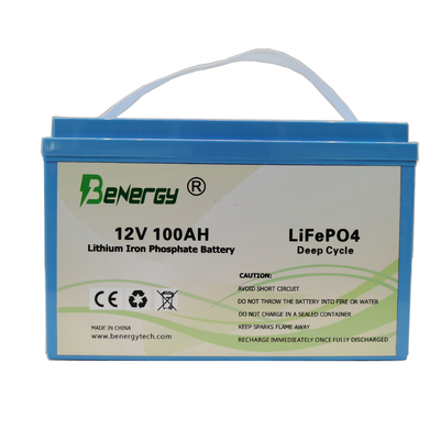 ιονική μπαταρία παροχής ηλεκτρικού ρεύματος μπαταριών Lifepo4 λίθιου 12v 100AH UPS